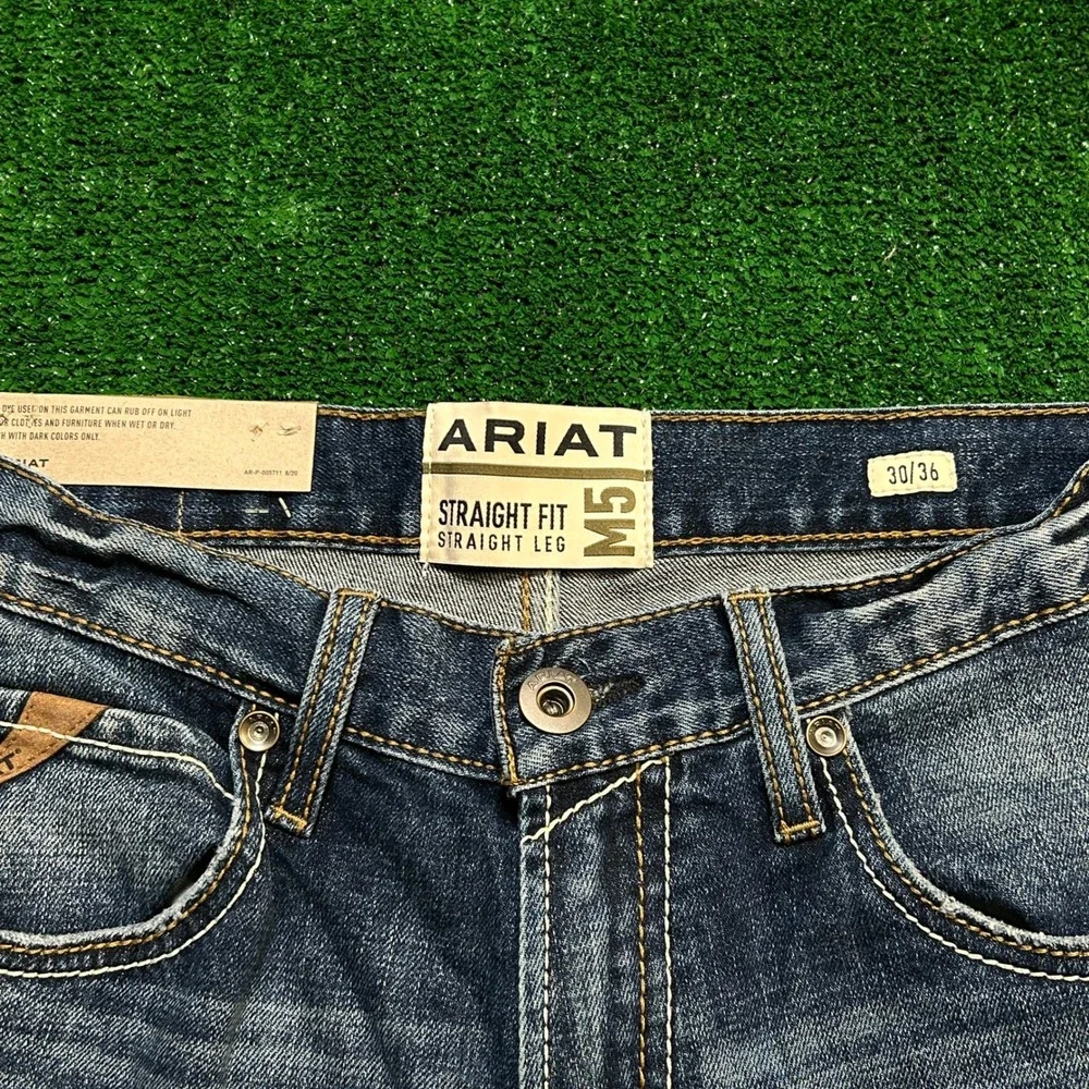 New Ariat M5 Madera TekStretch Straight Fit Leg Jeans Men Heath 30/36